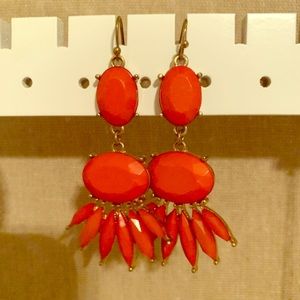 Orange Deco Earrings